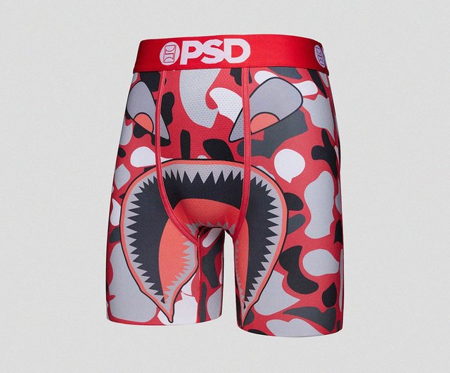 PSD Underwear 3-PACK- Boxer Pants-Warrior Face-Black Blue Red