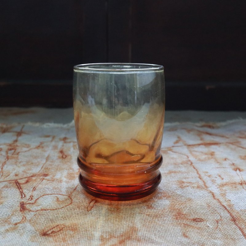 Honey Cup (Tableware / Old / Old / Glass / Gradient / Libbey) - Cups - Glass Orange