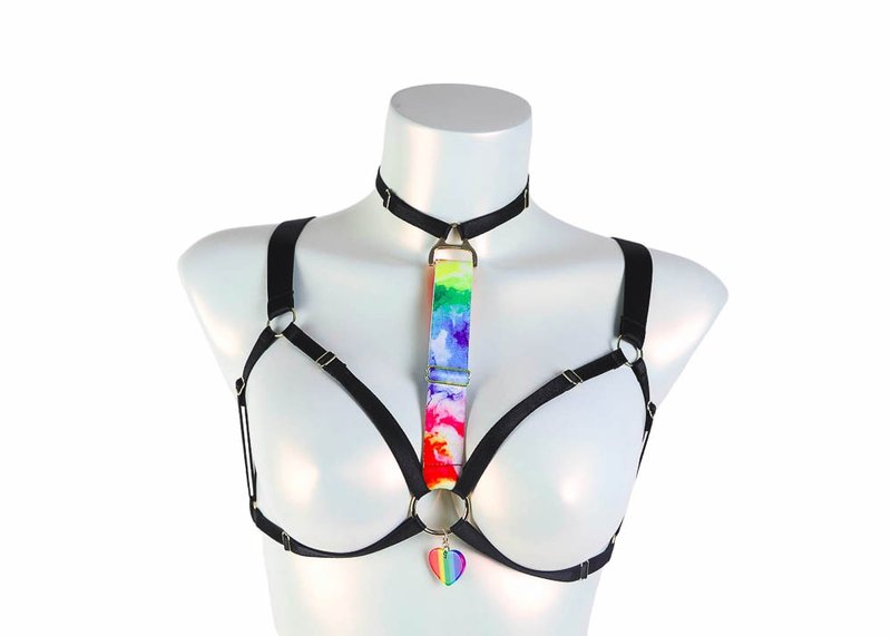 Rainbow Harness Top Black - 其他 - 其他材質 黑色