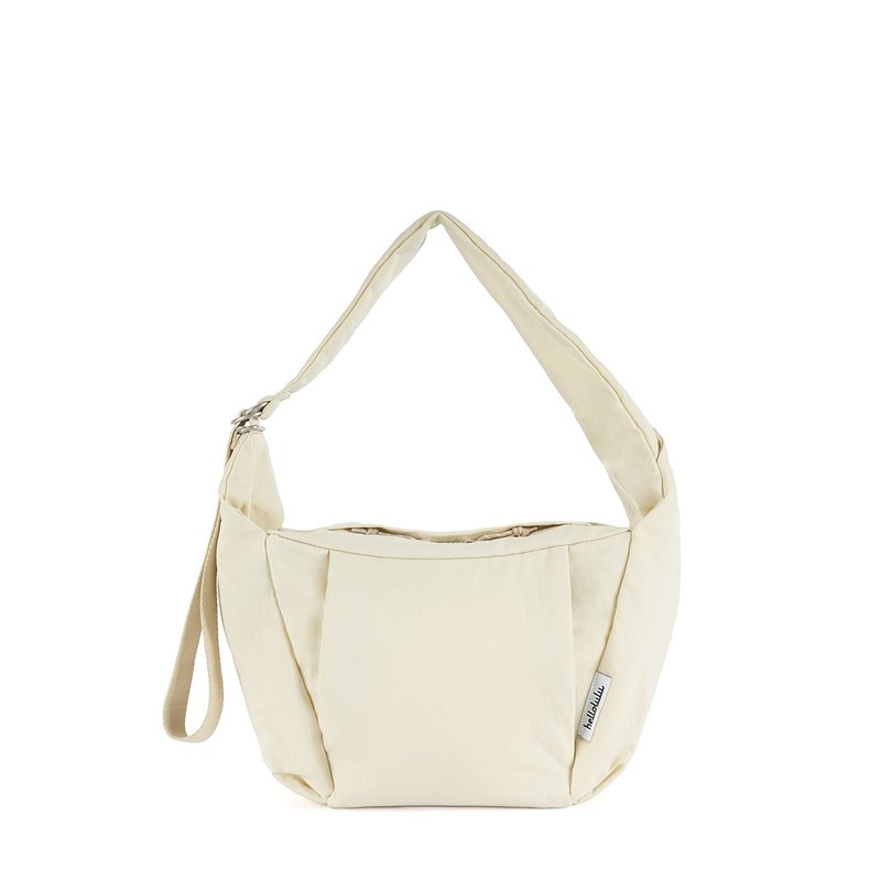 MILES All Day Shoulder Bag M Size, Daily Shoulder Bag (Vanilla White) - กระเป๋าแมสเซนเจอร์ - วัสดุอีโค ขาว