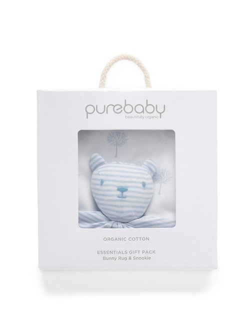 Purebaby有機棉 澳洲Purebaby有機棉嬰兒棉毯安撫巾禮盒/新生兒禮盒