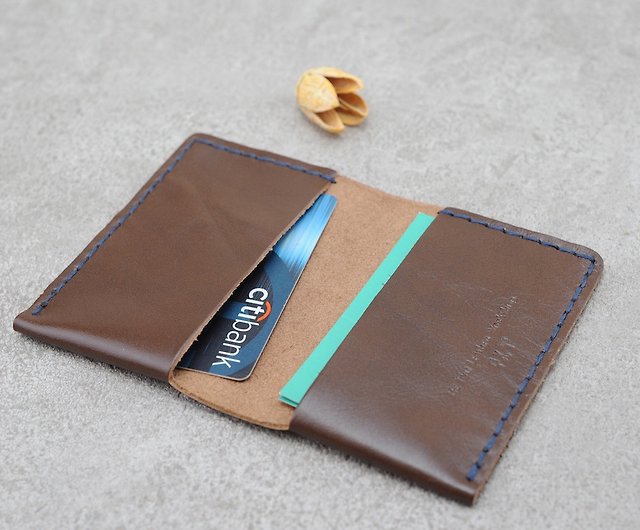 Works Business Card Holder Taoyuan Course Leather Wallet Custom Gift Diy Handmade Graduation Be Two Work Goods I