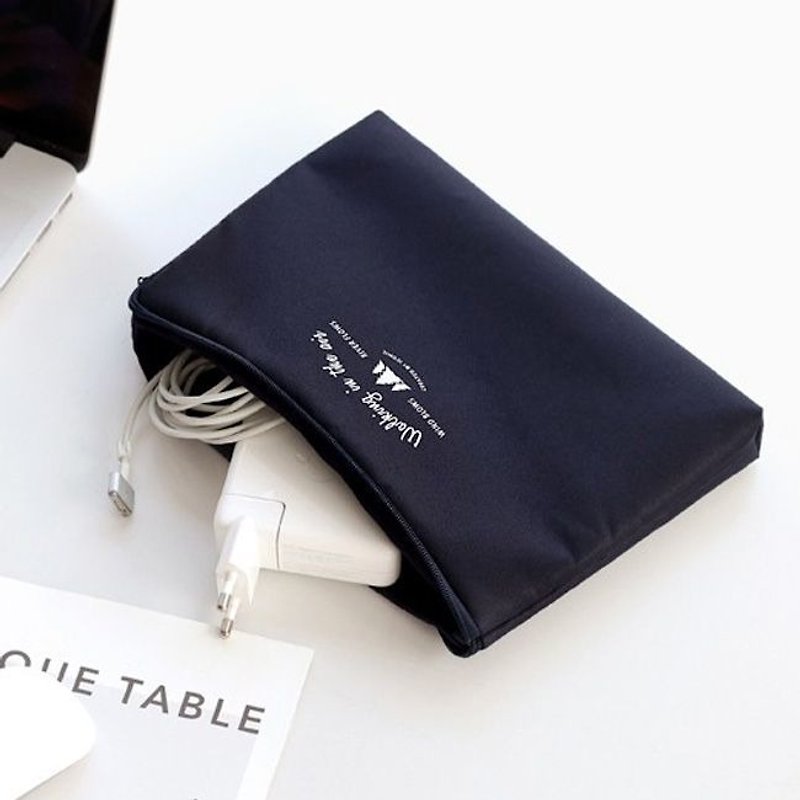 iconic Travel Accessories - Charger 3C Storage Kit L-Navy, ICO88783 - Other - Cotton & Hemp Blue