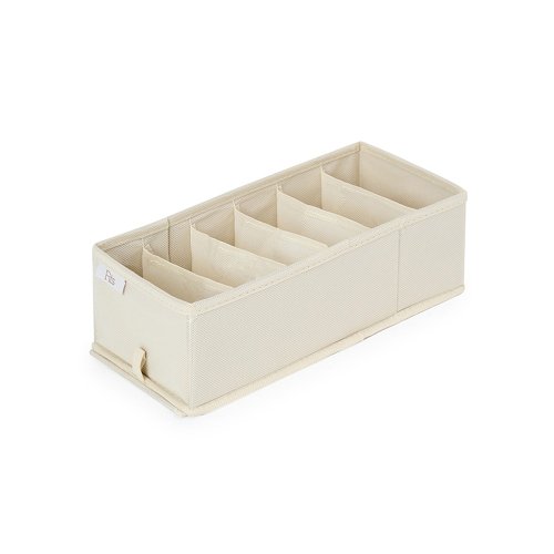 日本天馬TENMA 日本天馬 Fits 布質分格收納盒(6格)-面寬15cm-3入