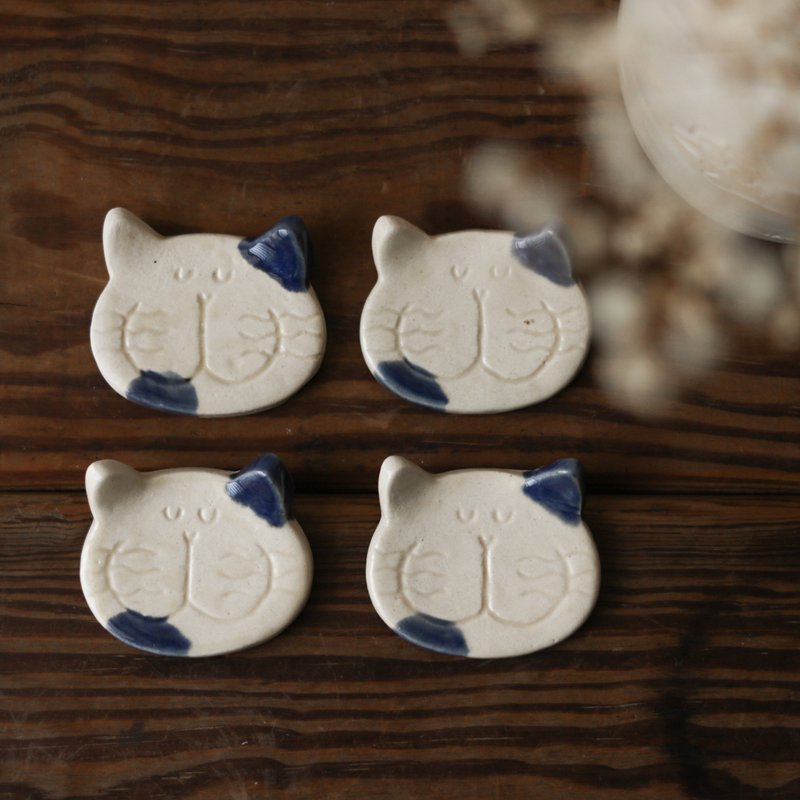 吉普貓 陶瓷 筷架 / 畫筆架 - 擺飾/家飾品 - 陶 