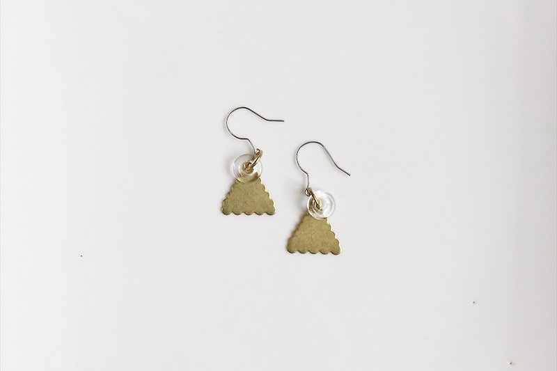 Hula hoop ring shape brass earrings - Earrings & Clip-ons - Gemstone Gold