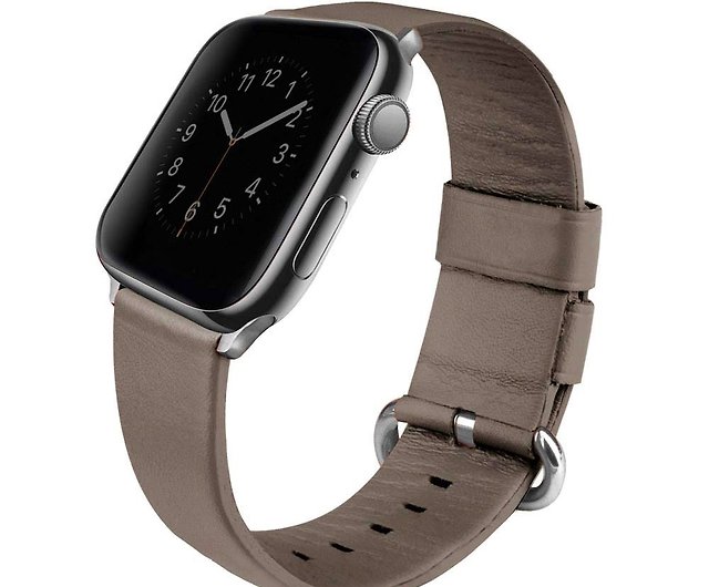 Apple watch 45/44/42mm minimalist stainless steel leather strap - Shop UNIQ Watchbands - Pinkoi