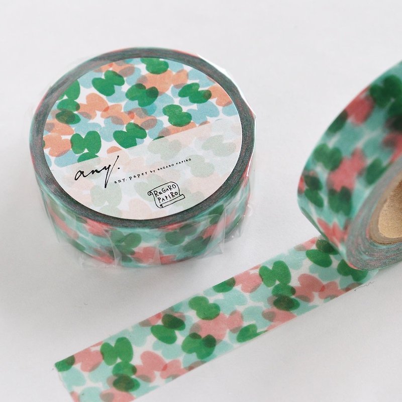 REGARO PAPIRO Washi Tape Butterfries Green - その他 - 紙 多色