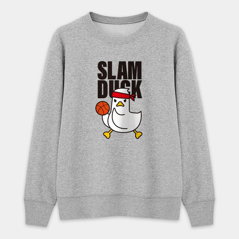 【秋冬新品】SLAM DUCK 中性純棉大學T 031 - 帽T/大學T - 棉．麻 灰色