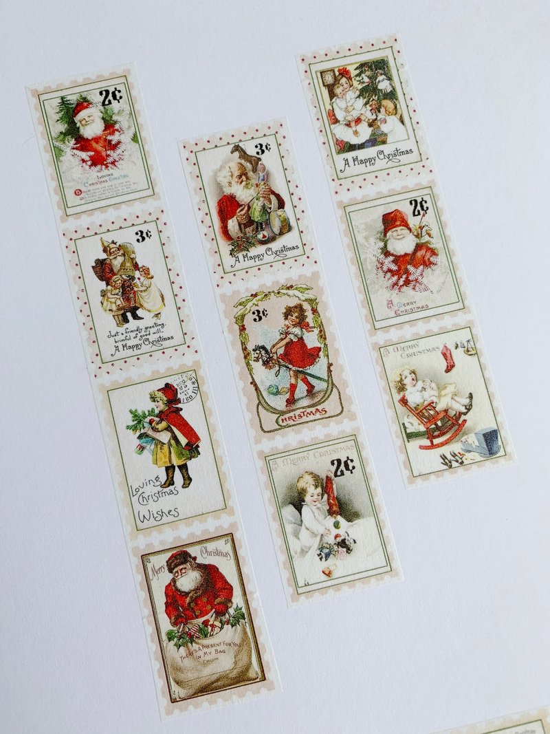 Christmas Stamps I 聖誕 郵票紙膠帶 - 紙膠帶/和紙/PET - 紙 