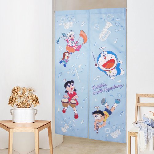 【Hello 生活館】 【Doraemon 哆啦A夢】數位印花對開長門簾-地球交響樂