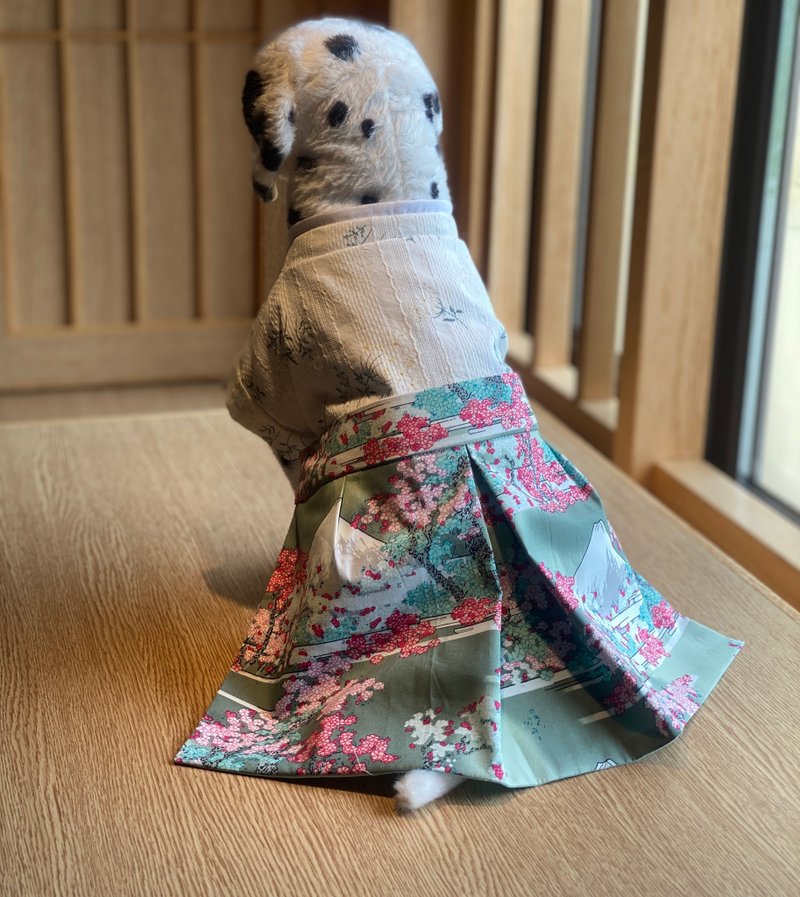 Handmade Pet Kimono - Clothing & Accessories - Cotton & Hemp Green