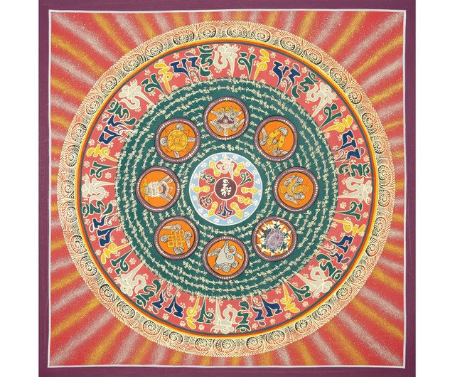 Thanka タンカ マンダラ マントラ マンダラ ― マントラのエネルギーと内的平安を導く仏教の