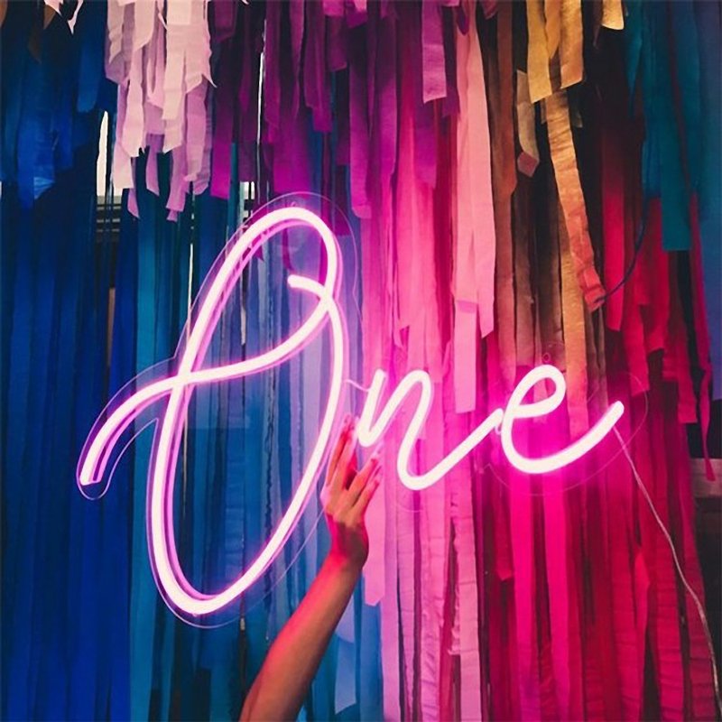 One霓虹燈LED發光字Neon Sign - 燈具/燈飾 - 壓克力 透明