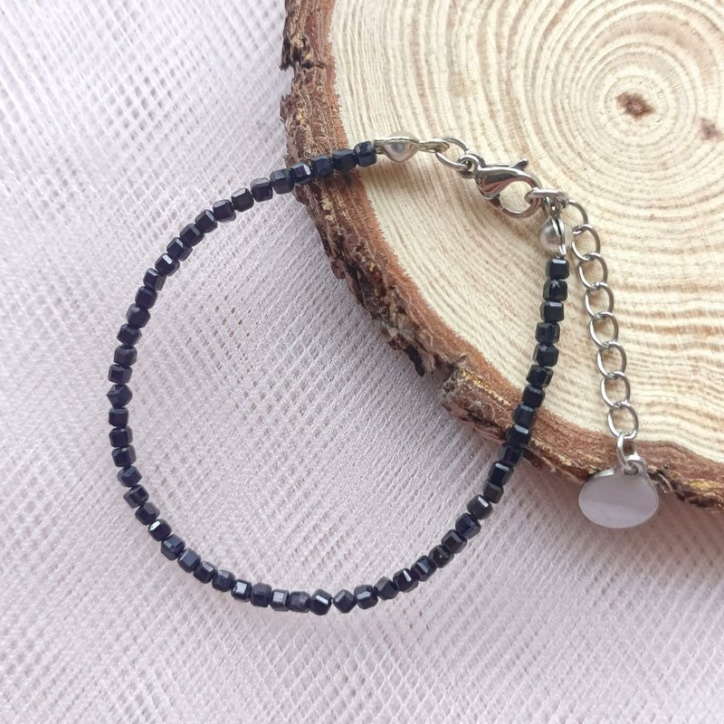 | Black Tourmaline Ore Bracelet | Natural Ore Bracelet | - สร้อยข้อมือ - เครื่องประดับพลอย สีดำ