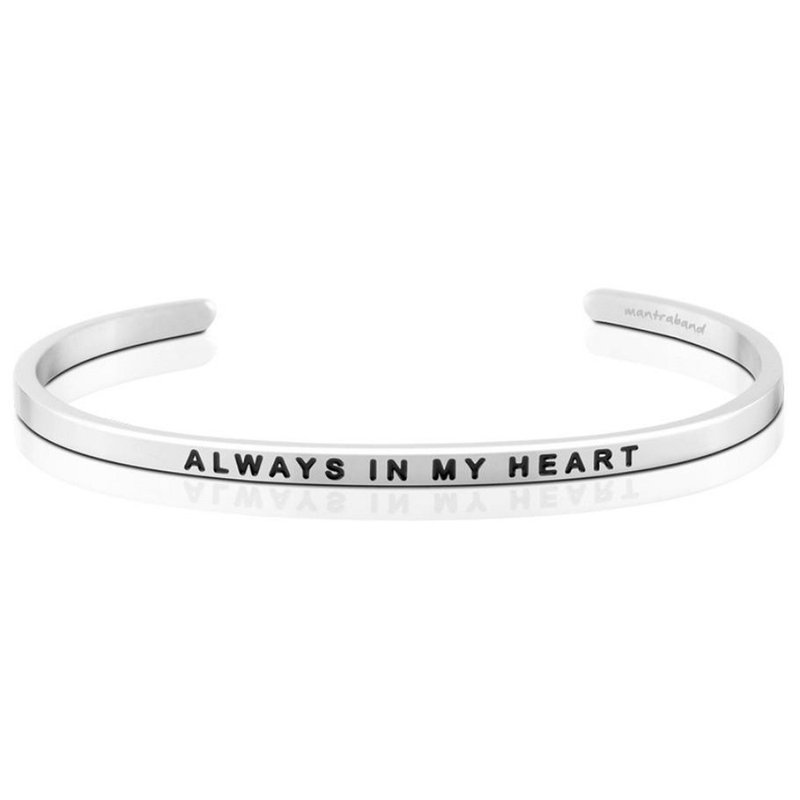 Mantraband悄悄話許願手環- Always in my heart - 手鍊/手環 - 其他金屬 多色
