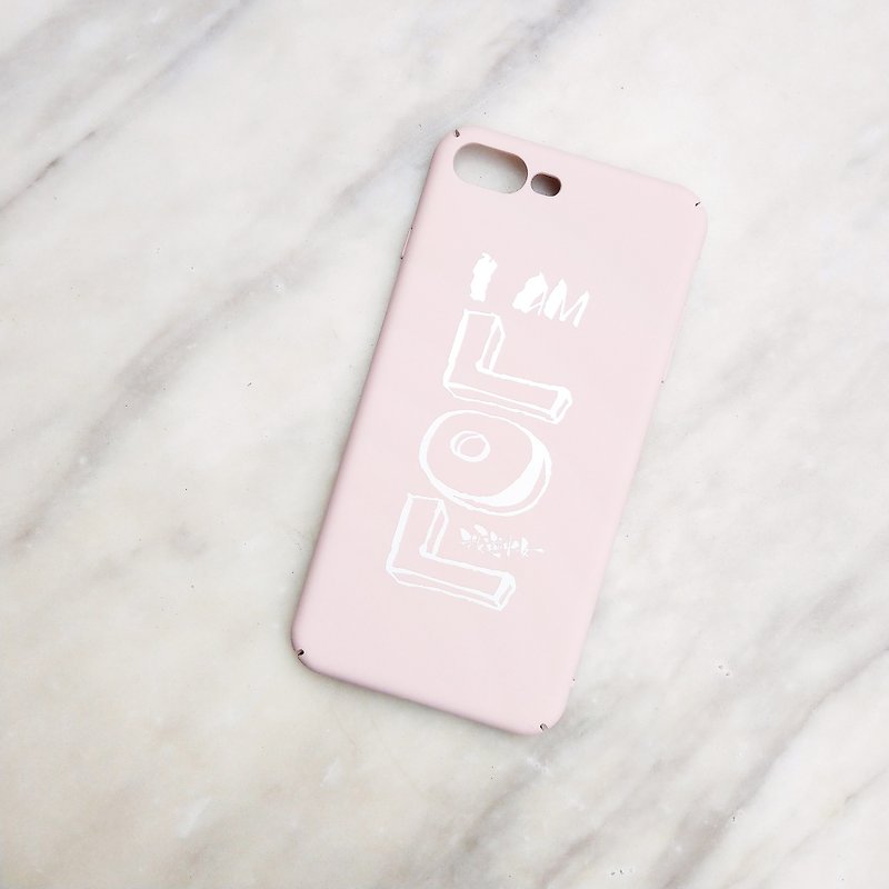 iPhoneの携帯電話のシェル-I AM LOL PK - スマホケース - プラスチック ピンク