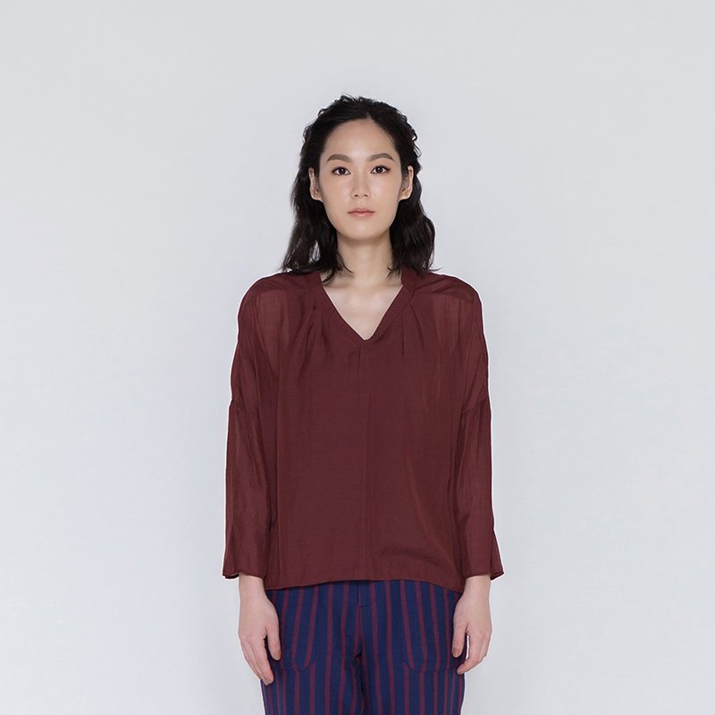 靈光隨想罩衫 One Fine Reverie Blouse T178 - 女上衣/長袖上衣 - 其他人造纖維 多色
