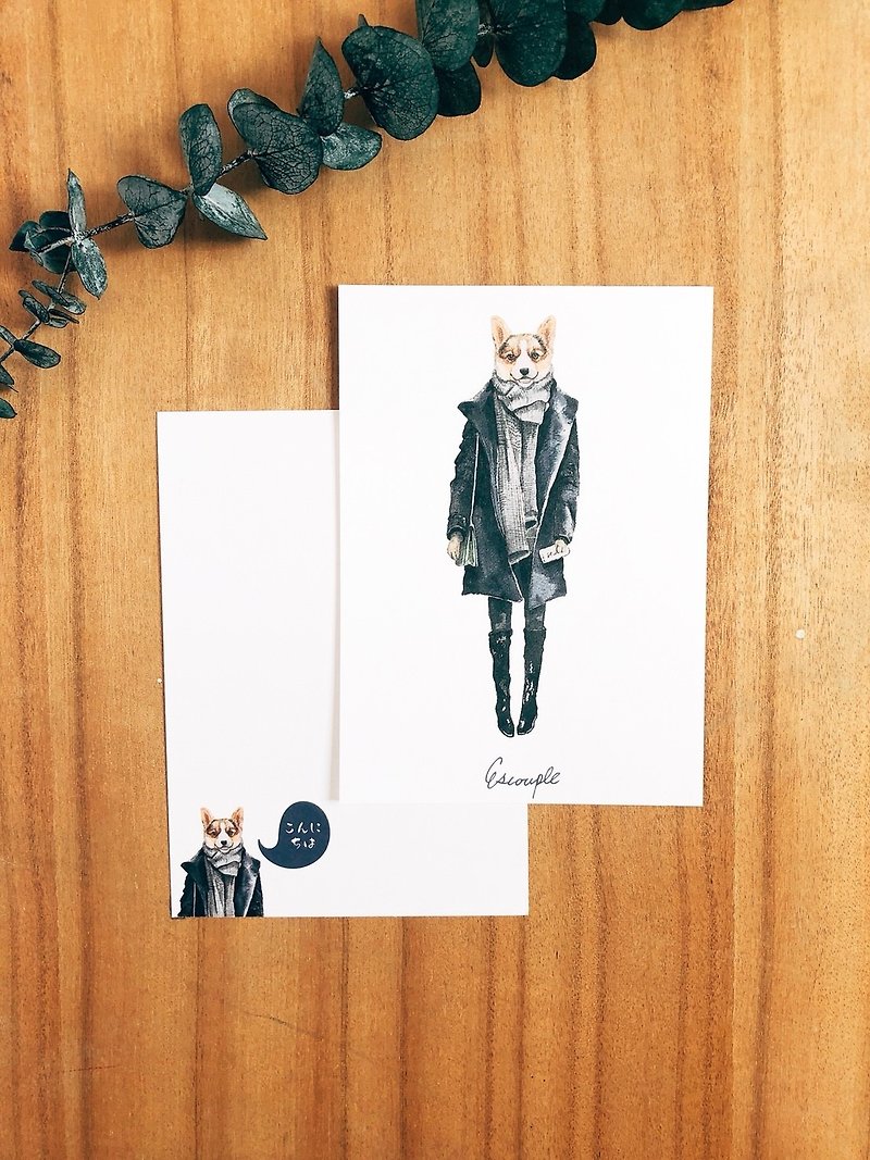Animal Postcard - Corgi - การ์ด/โปสการ์ด - กระดาษ หลากหลายสี
