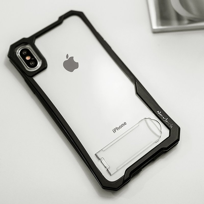 Stiff  Series│iPhone Xs Max (6.5")│Shock absorbing case with stand - เคส/ซองมือถือ - พลาสติก สีดำ