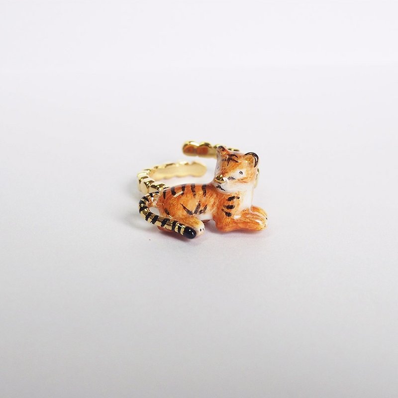 Tiger Ring - Chinese Zodiac Ring - Zodiac Ring- Zodiac jewel - อื่นๆ - โลหะ สีส้ม