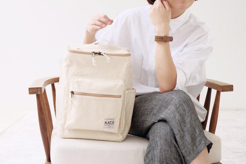 BUCKET BEAM BAG : WHITE CANVAS COLOR - Messenger Bags & Sling Bags - Other Materials White