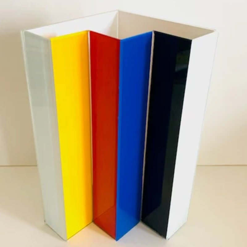 美國 MoMA 組合玻璃花瓶 現代藝術博物館 彩色切面 時髦家居裝飾 - 花瓶/花器 - 其他材質 多色