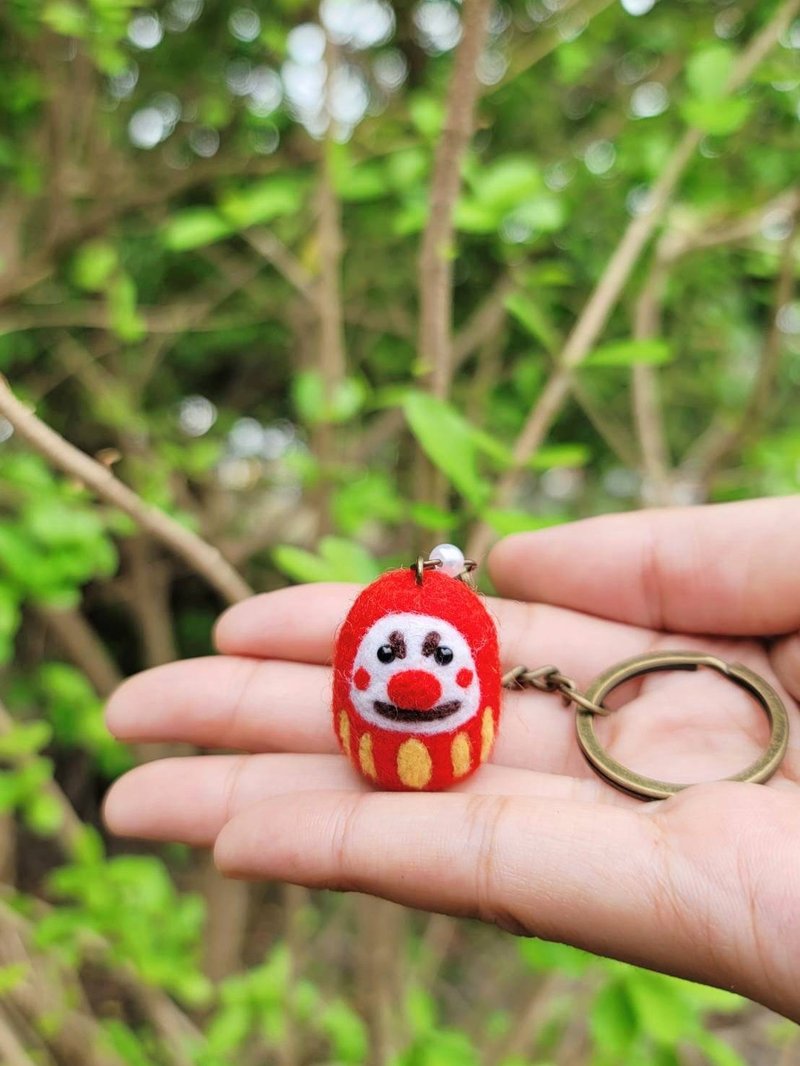 Handmade wool felt-mini version of Dharma keychain/This product is a mini version - Keychains - Wool 