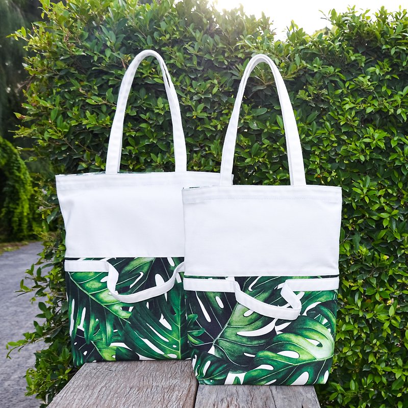 Fold Bags - Girl Size ( White ) - Handbags & Totes - Cotton & Hemp White