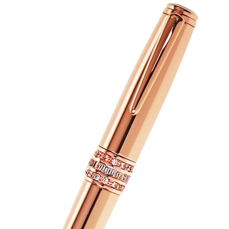 ARTEX GRIES long version of atomic pen white crystal/rose gold - Ballpoint & Gel Pens - Crystal Pink