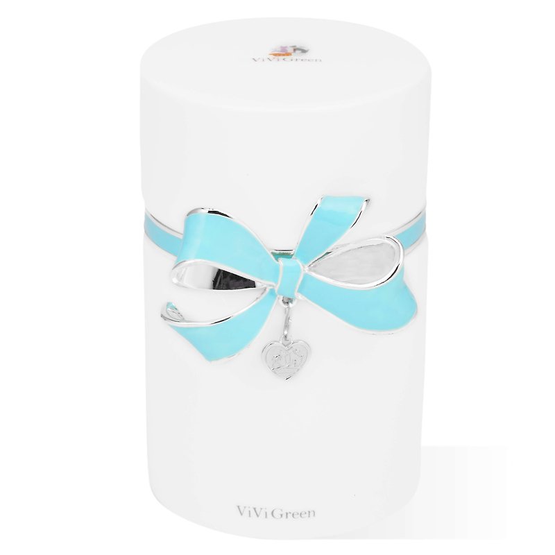 Time treasure box pet ashes altar _ pet bow series / guardian blue - Other - Porcelain White