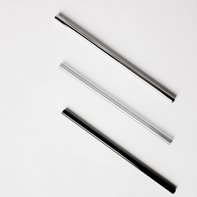 Stainless steel straight straw - Reusable Straws - Glass Black