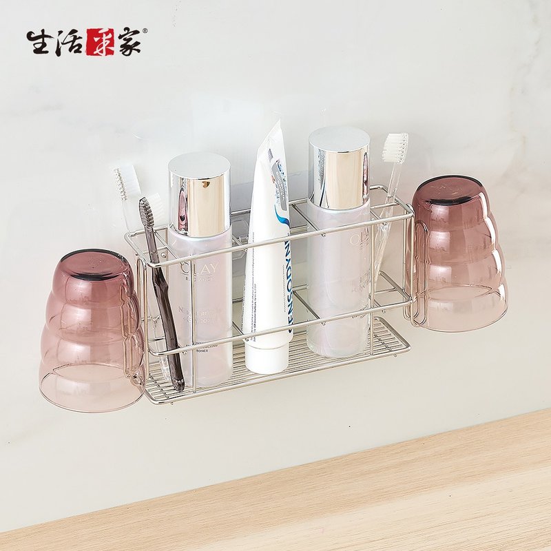 SHCJ LuxiRack, a family of four toothbrush and toothpaste holders made in Taiwan, 304 Stainless Steel - ชั้นวาง/ตะกร้า - สแตนเลส สีเงิน