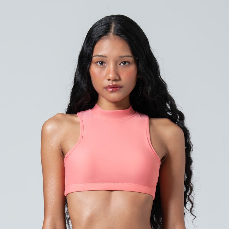 STRAWBERRY ICE HALTER NECK CROPPED TOP - 女泳衣/比基尼 - 其他材質 