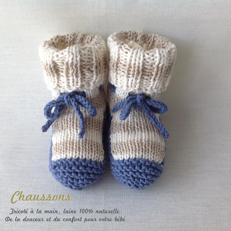 3M ~ ● Organic ● Baby booties cotton 348 - รองเท้าเด็ก - ผ้าฝ้าย/ผ้าลินิน 