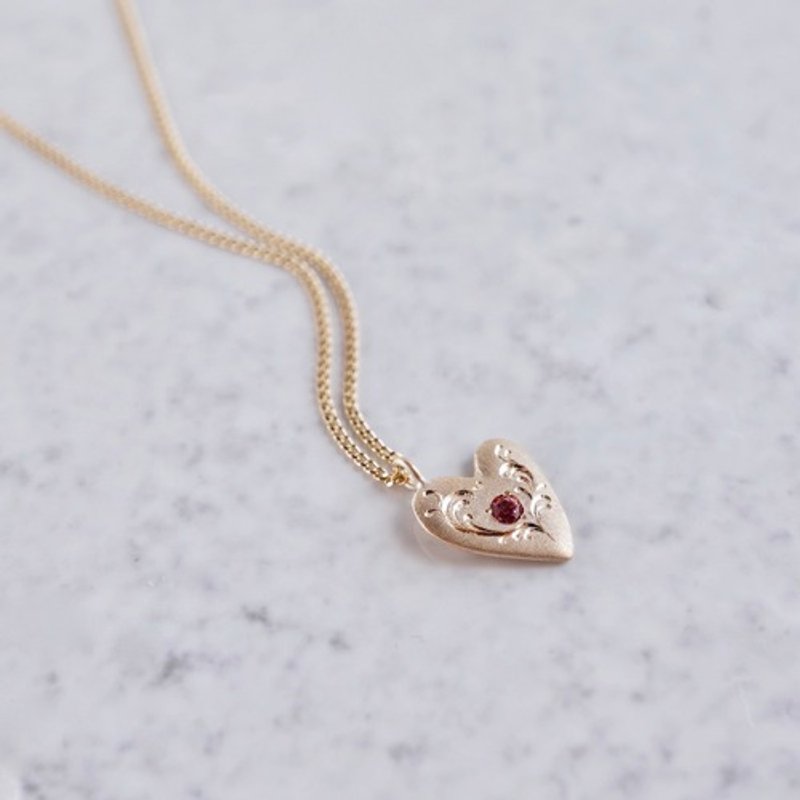 Heart pendant [PD031K10] - 項鍊 - 其他金屬 
