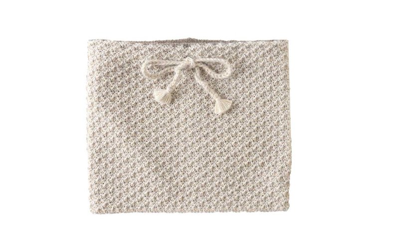 地球樹公平貿易fair trade -- 100%羊駝毛手編二用圍脖帽子(米灰) - 帽子 - 其他材質 