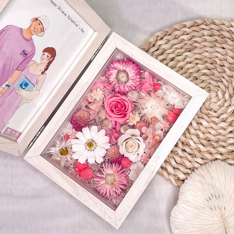 [First choice for souvenirs] Preserved flower photo frame / customized (full flower style) - Picture Frames - Plants & Flowers 