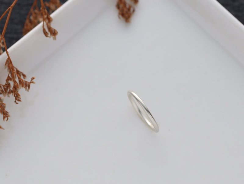 ni.kou sterling silver wire ring single ring men's ring women's ring tail ring (thick version) - แหวนทั่วไป - โลหะ 