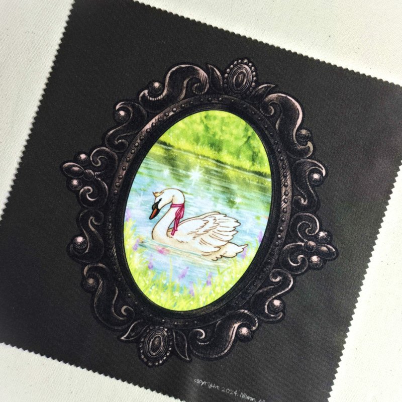 Swan Lake Glasses wiping Cleaner (lilliwon) vintage Illustration Design - 眼鏡盒/眼鏡布 - 紙 多色