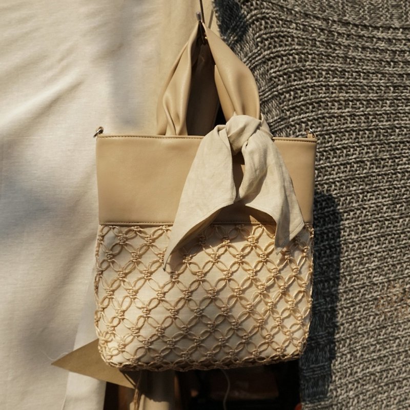 Sand  Half square tote (cream) - Other - Other Materials Khaki