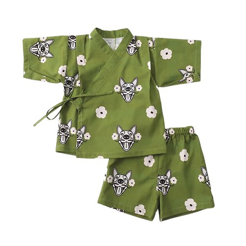 GOC studio GOC 全棉 嬰兒服 童裝 日本和服kimono - 叢林小狗