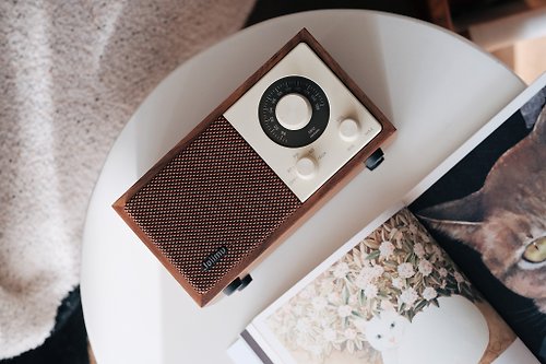 JOIIMU 實木無線藍芽音箱高音質桌面音響復古收音機黑胡桃木禮物實用
