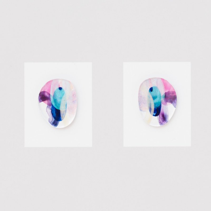 earrings (夾式 or 針式) - Earrings & Clip-ons - Acrylic Purple