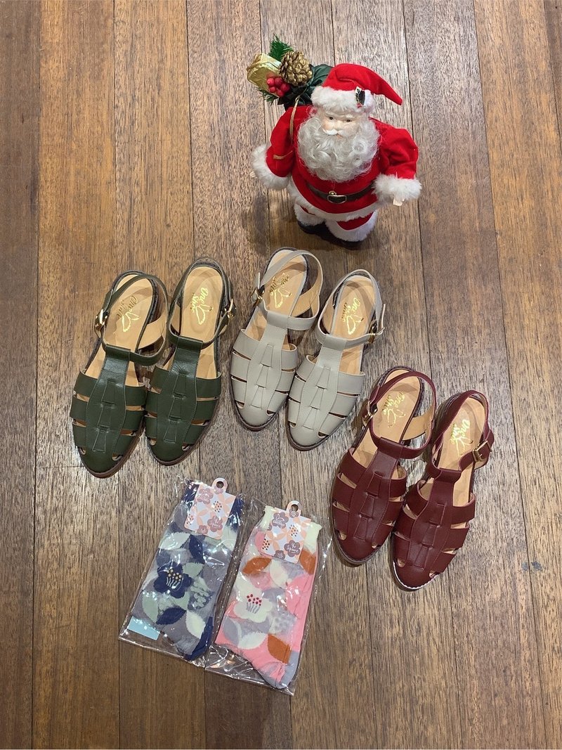 【トータルコーディネート】期間限定福袋商品 - 服と靴を一度に手に入れる ヘラサンダル & シアーソックス/コットンソックス - その他のレディース革靴 - その他の素材 