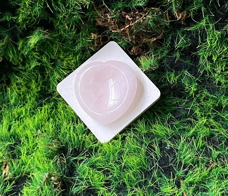 旺人緣 旺姻緣-粉晶小小愛心盤 聖誕禮物 新年禮物 - 擺飾/家飾品 - 水晶 粉紅色