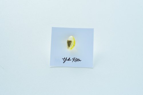 kitta-yoko ガラスの雫/ピアス/Yellow