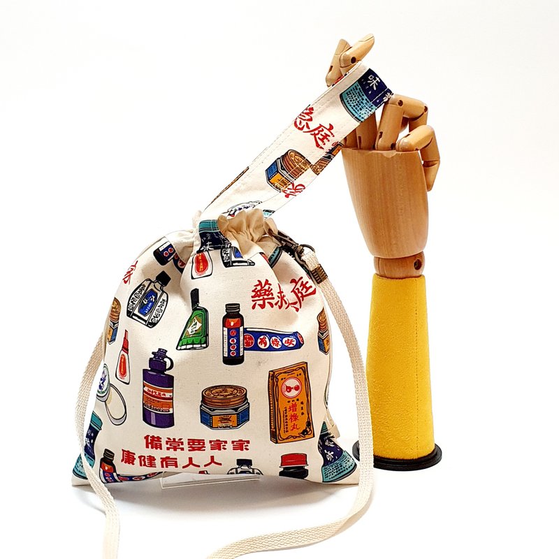 【HiGh MaLi】台灣懷舊老物商品手腕包#斜背肩背#vintage#禮物 - 側背包/斜背包 - 棉．麻 多色