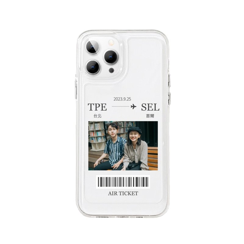 [Customized] Photo phone case x vehicle barcode-air ticket price - Phone Cases - Other Materials 