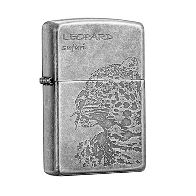 [ZIPPO official flagship store] Jaguar (antique Silver) windproof lighter ZA-1-37B - Other - Other Materials Silver